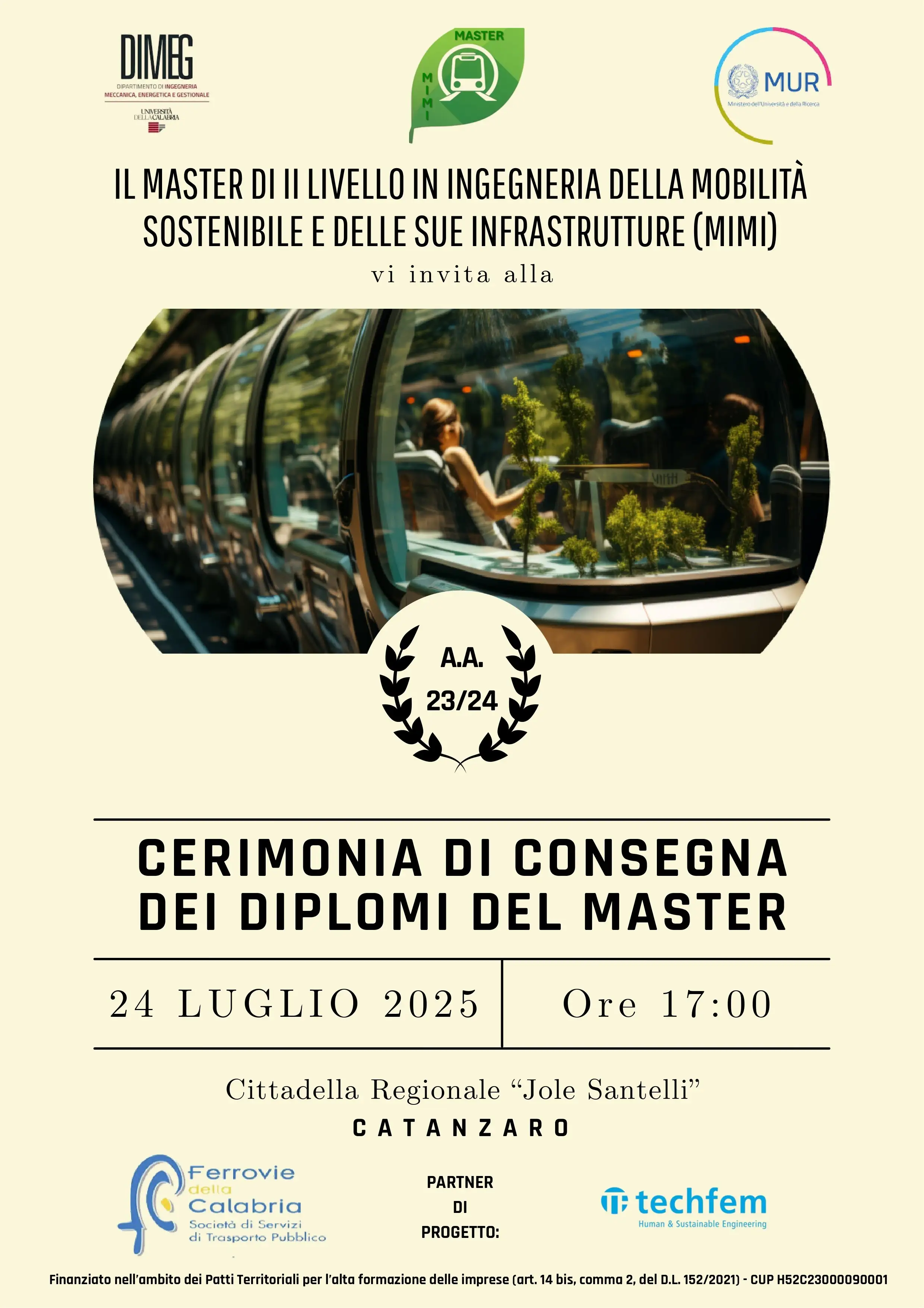 Locandina Cerimonia Consegna Diplomi Master MIMI